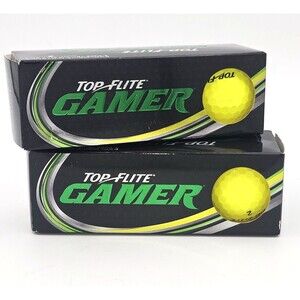 Top Flite Gamer Golf Balls 2 sleeves Yellow Distance Dimple Aerodynamics